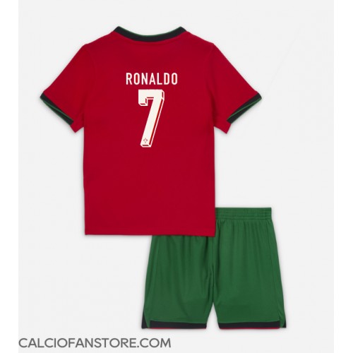 Maglia Calcio Portogallo Cristiano Ronaldo #7 Prima Divisa Bambino Europei 2024 Manica Corta (+ pantaloncini)